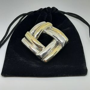 Vintage 14k Gold & Sterling Silver Pin/Pendant